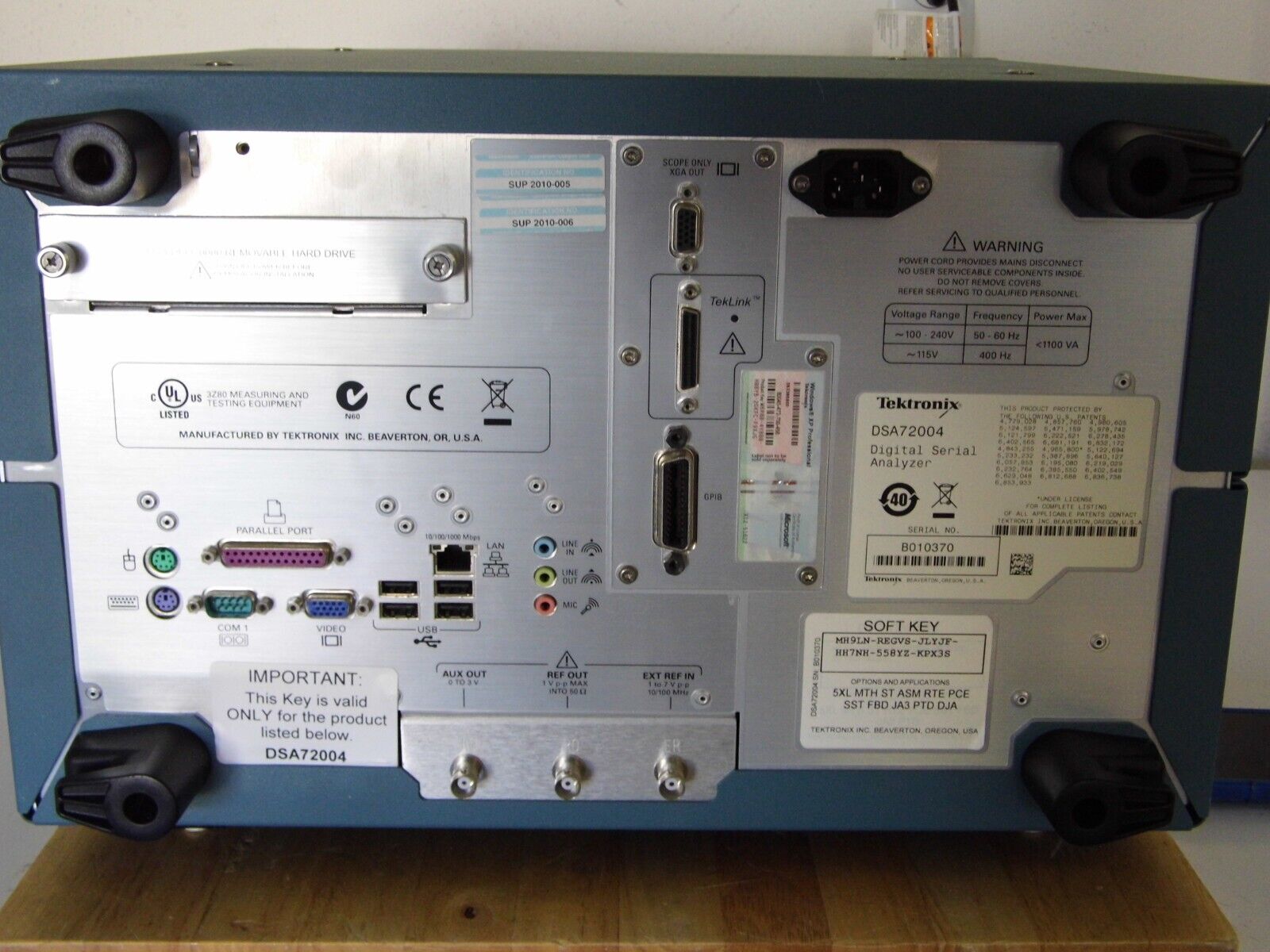 Tektronix DSA72004 Oscilloscope 5XL,MTH,PTH1,ASM,RTE,PCE,SAS,FBD,JA3,TDSPTD,DJA Tektronix DSA72004 Oscilloscope 5XL,MTH,PTH1,ASM,RTE,PCE,SAS,FBD,JA3,TDSPTD,DJA